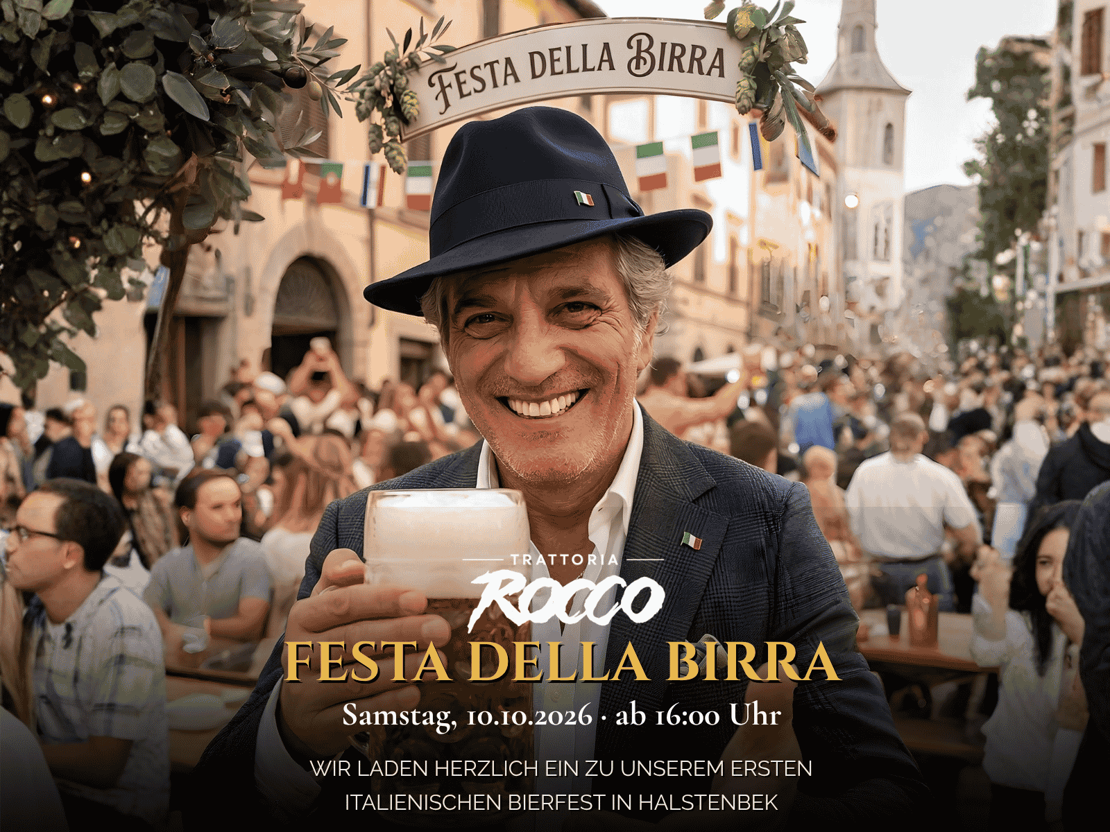 Italienisches Bierfest — Festa della Birra, Trattoria Rocco Halstenbek, 10. Oktober 2026